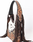 ADBGA391 American Darling Hand Tooled Hair On Genuine Leather Women Bag Western Handbag Purse