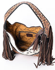 ADBGA391 American Darling Hand Tooled Hair On Genuine Leather Women Bag Western Handbag Purse