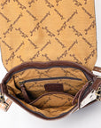 ADBGA392 American Darling Hand Tooled Hair On Genuine Leather Women Bag Western Handbag Purse
