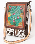 ADBGA392 American Darling Hand Tooled Hair On Genuine Leather Women Bag Western Handbag Purse