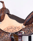 Hilason Western Horse Flex Tree Barrel Trail In American Leather Saddle Brown