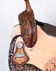 Hilason Western Horse Flex Tree Barrel Trail In American Leather Saddle Brown
