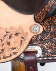 Hilason Western Horse Flex Tree Barrel Trail In American Leather Saddle Brown