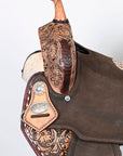 Hilason Western Horse Flex Tree Barrel Trail In American Leather Saddle Brown