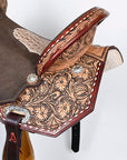 Hilason Western Horse Flex Tree Barrel Trail In American Leather Saddle Brown