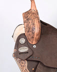 Hilason Western Horse Flex Tree Barrel Trail In American Leather Saddle Brown