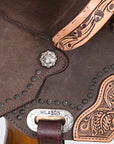 Hilason Western Horse Flex Tree Barrel Trail In American Leather Saddle Brown