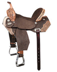 Hilason Western Horse Flex Tree Barrel Trail In American Leather Saddle Brown