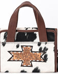 American Darling ADBGA395 Briefcase Hand Tooled Hair-On Genuine Leather Women Bag Western Handbag Purse