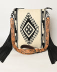 American Darling Cross Body Hand Tooled Saddle Blanket Genuine Leather Women Bag Western Handbag Purse