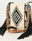 American Darling Cross Body Hand Tooled Saddle Blanket Genuine Leather Women Bag Western Handbag Purse