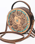 American Darling Canteen Hand Tooled Genuine Leather Women Bag Western Handbag Purse