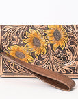 American Darling Organiser Hand Tooled Saddle Blanket Genuine Leather Women Bag Western Handbag Purse