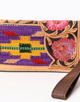 American Darling Organiser Hand Tooled Saddle Blanket Genuine Leather Women Bag Western Handbag Purse