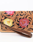 American Darling Organiser Hand Tooled Saddle Blanket Genuine Leather Women Bag Western Handbag Purse