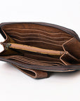 American Darling Organiser Hand Tooled Saddle Blanket Genuine Leather Women Bag Western Handbag Purse