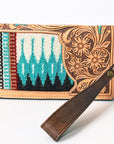 American Darling Organiser Hand Tooled Saddle Blanket Genuine Leather Women Bag Western Handbag Purse