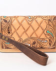 American Darling Organiser Hand Tooled Saddle Blanket Genuine Leather Women Bag Western Handbag Purse
