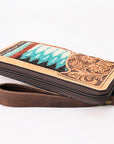 American Darling Organiser Hand Tooled Saddle Blanket Genuine Leather Women Bag Western Handbag Purse