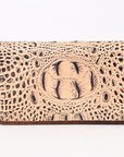 American Darling Wallet Hand Tooled Crocodile Embossed Genuine Leather Women Bag Western Handbag Purse