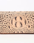 American Darling Wallet Hand Tooled Crocodile Embossed Genuine Leather Women Bag Western Handbag Purse