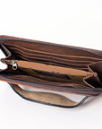American Darling Wallet Hand Tooled Crocodile Embossed Genuine Leather Women Bag Western Handbag Purse