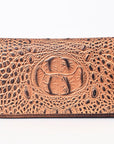 American Darling Wallet Hand Tooled Crocodile Embossed Genuine Leather Women Bag Western Handbag Purse