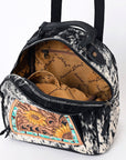 American Darling Hand Tooled Hair On Genuine Leather Women Bag Western Handbag Purse