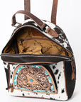 American Darling Hand Tooled Hair On Genuine Leather Women Bag Western Handbag Purse