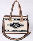 American Darling ADBG1033A Tote Saddle Blanket Genuine Leather women bag western handbag purse