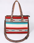 American Darling ADBG1033A Tote Saddle Blanket Genuine Leather women bag western handbag purse