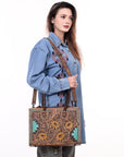 American Darling Tote Hand Tooled Genuine Leather women bag western handbag purse