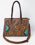 American Darling Tote Hand Tooled Genuine Leather women bag western handbag purse