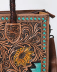 American Darling Tote Hand Tooled Genuine Leather women bag western handbag purse