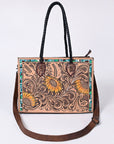 American Darling Tote Hand Tooled Genuine Leather women bag western handbag purse