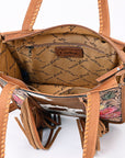 American Darling Tote Hand Tooled Hair-On Genuine Leather women bag western handbag purse