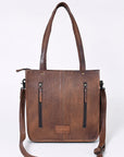 American Darling Tote Hand Tooled Hair-On Genuine Leather women bag western handbag purse