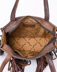 American Darling Tote Hand Tooled Hair-On Genuine Leather women bag western handbag purse