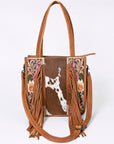 American Darling Tote Hand Tooled Hair-On Genuine Leather women bag western handbag purse