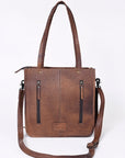 American Darling Tote Hand Tooled Hair-On Genuine Leather women bag western handbag purse