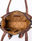 American Darling Tote Hand Tooled Hair-On Genuine Leather women bag western handbag purse