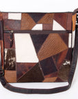OHLAY MESSENGER Hair-on Genuine Leather women bag western handbag purse