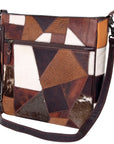 OHLAY MESSENGER Hair-on Genuine Leather women bag western handbag purse
