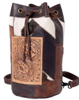 OHLAY KBZ102 DUFFEL Hand Tooled Hair-on Genuine Leather women bag western handbag purse