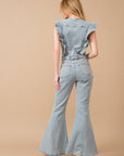 Ruffle Bell Bottom Jumpsuit
