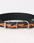 HILASON Western Genuine Leather Heavy Duty Hand Painted Dog Collar