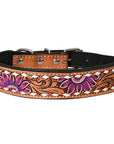 HILASON Western Genuine Leather Heavy Duty Hand Painted Dog Collar