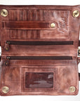 Never Mind Nmbgm140B Wallet Vintage Handmade Genuine Cowhide Leather Women Bag Western Handbag Purse