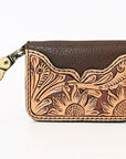 American Darling ADBGA407 Hand Tooled Carved Genuine Leather Keyring
