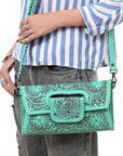 ADBGZ761B American Darling Hand Tooled Genuine Leather Women Bag Western Handbag Purse